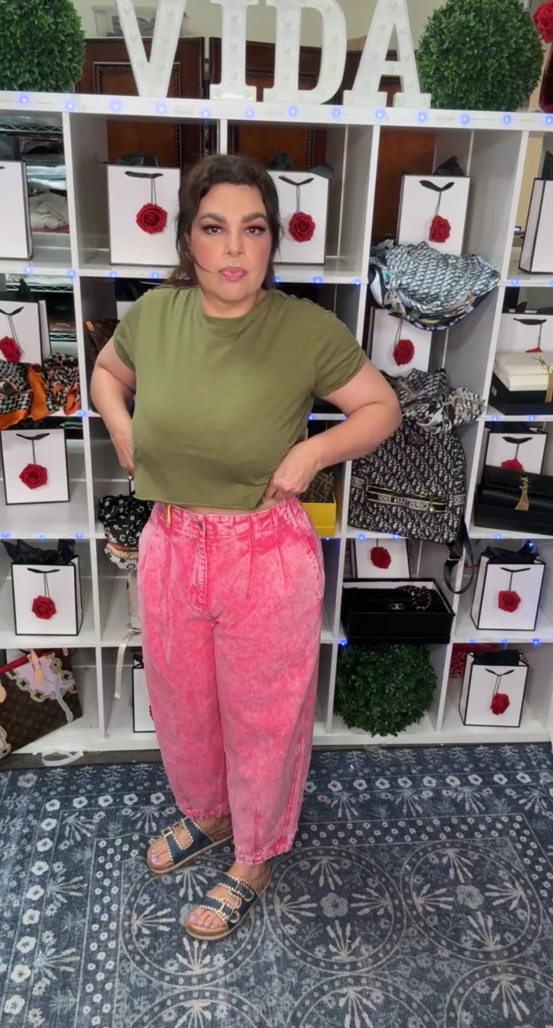 Pantalon Rosa Acid Washed Retro (#153)