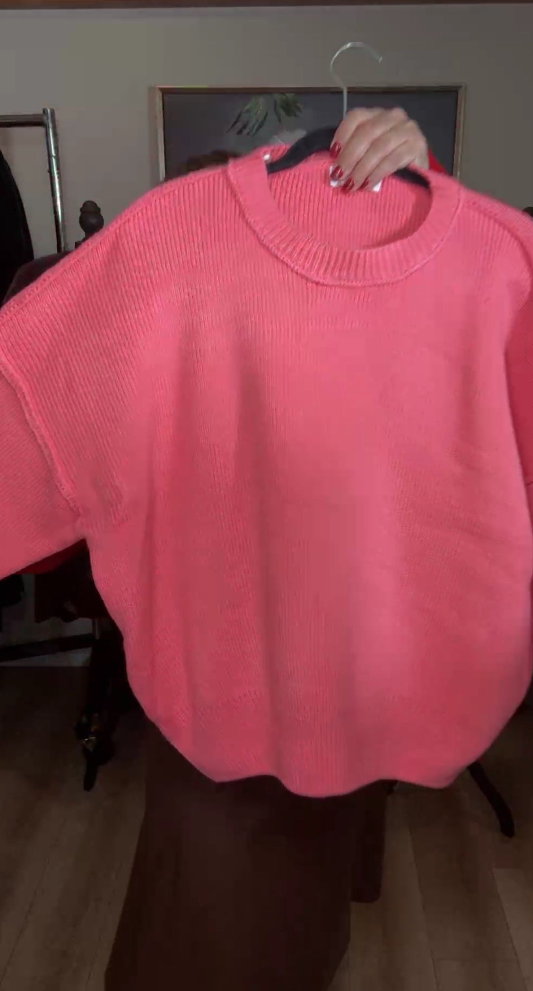 Sweater rosa chicle punto grueso (#209)