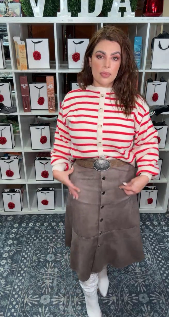 Falda Khaki Gamuza (#143)