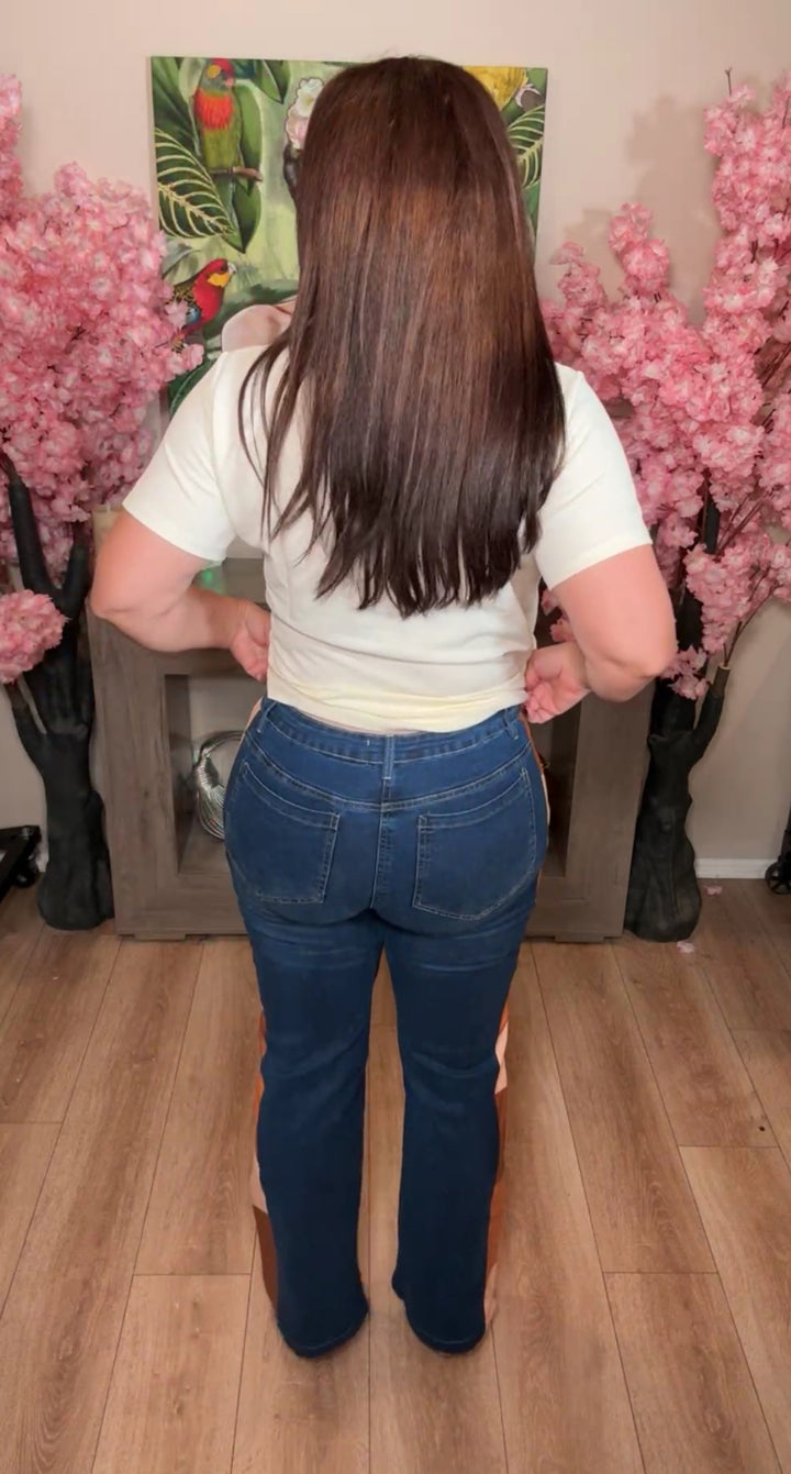 Set Multi Jeans y Blusa Vaquera con Piel (#125)