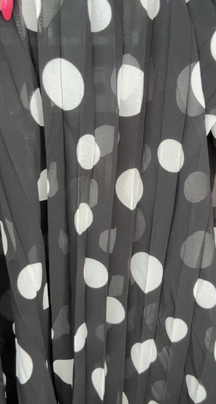 Vestido Latiste negro lunares blancos halter moño al cuello (#155)