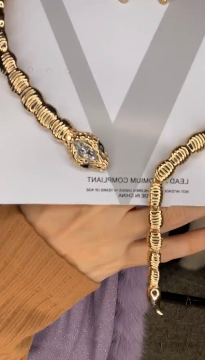 Collar Dorado Vibora Chocker Set (#192)