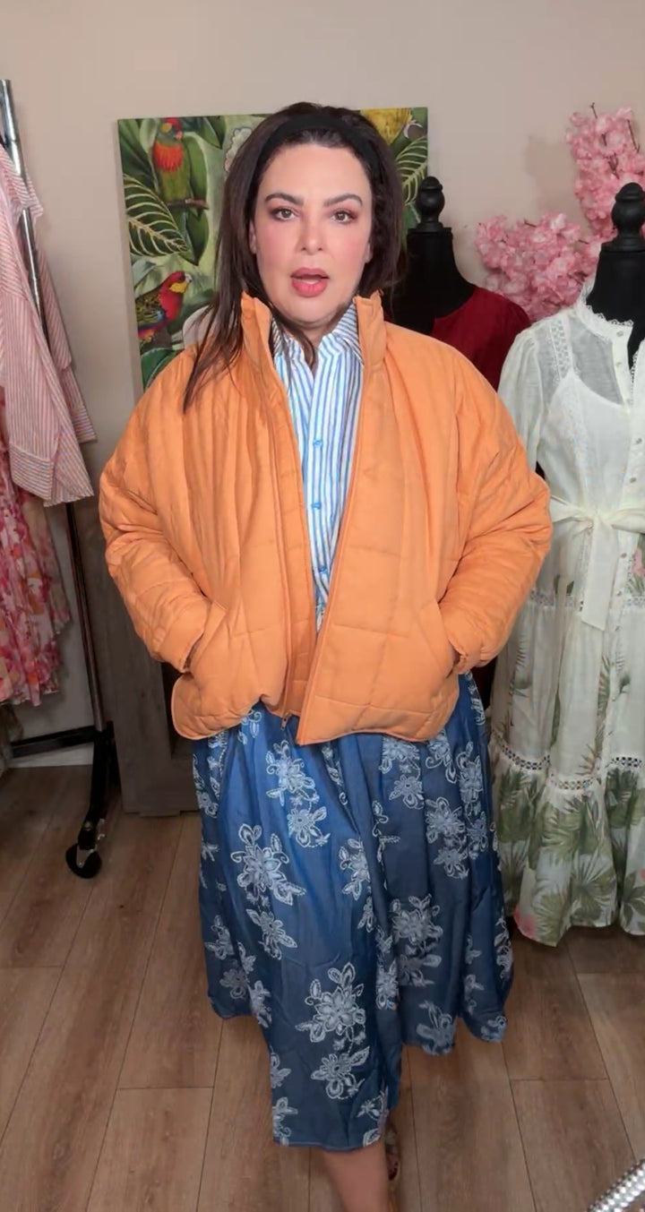 chamarra cafe ochre quilted (#113)