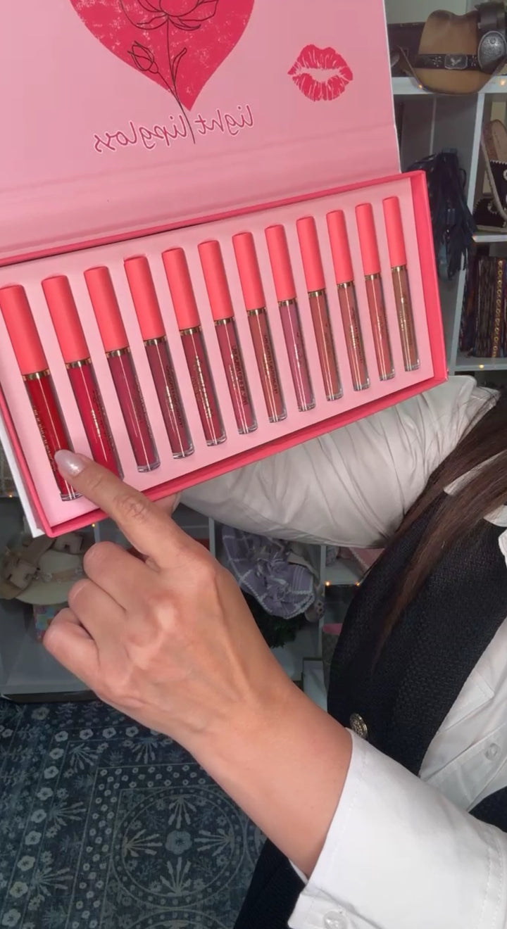 Lipgloss box floral 12 piece multi tono (#159)