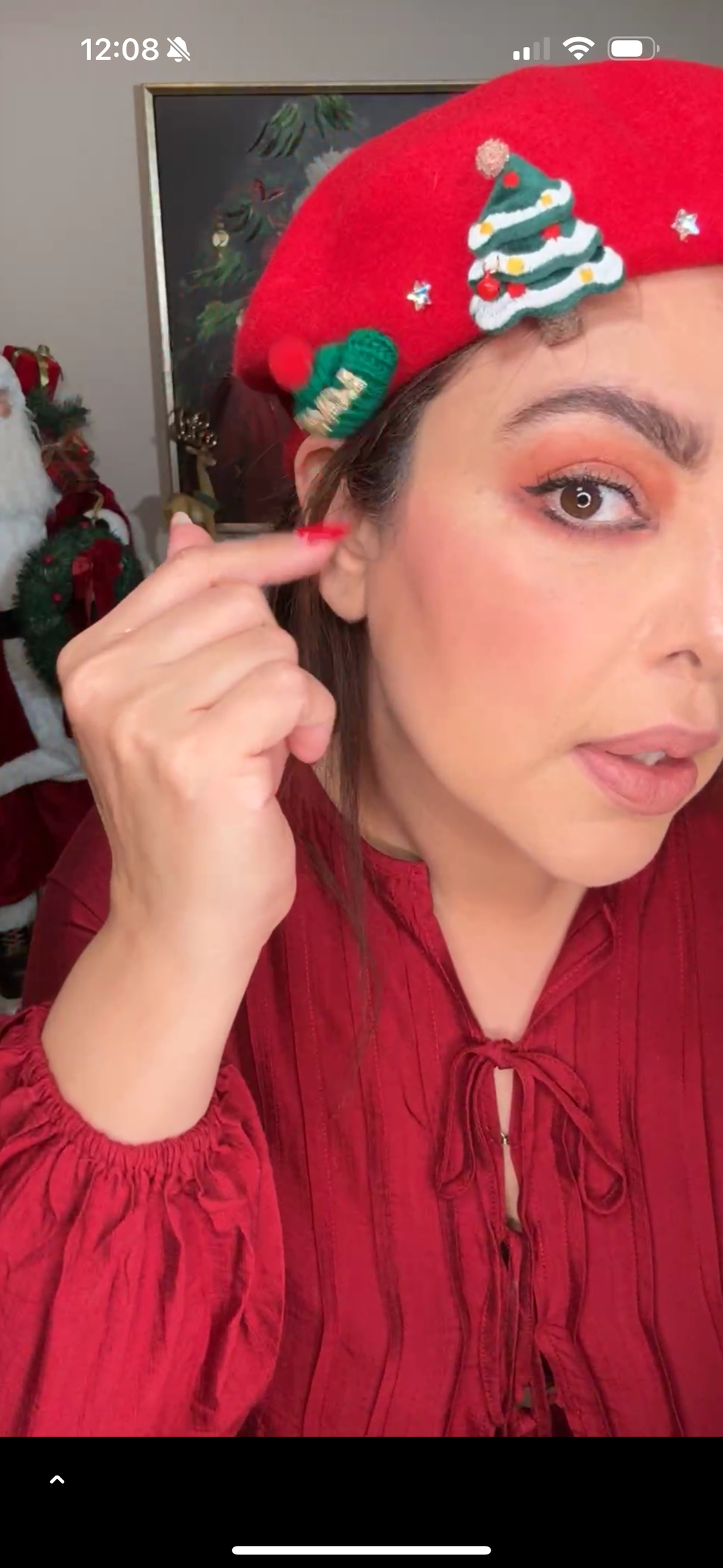 Boina roja navideña charms lux (#114)