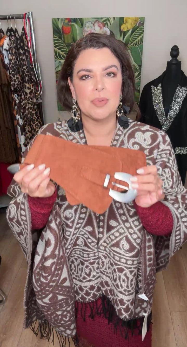 Cinto Camel Corset Gamuza Stretch (#107)