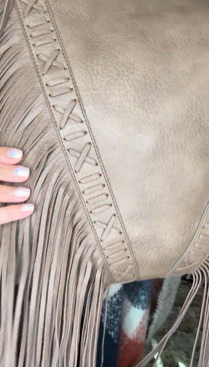 Bolsa Gris ST Barbas Western Piel (#107)