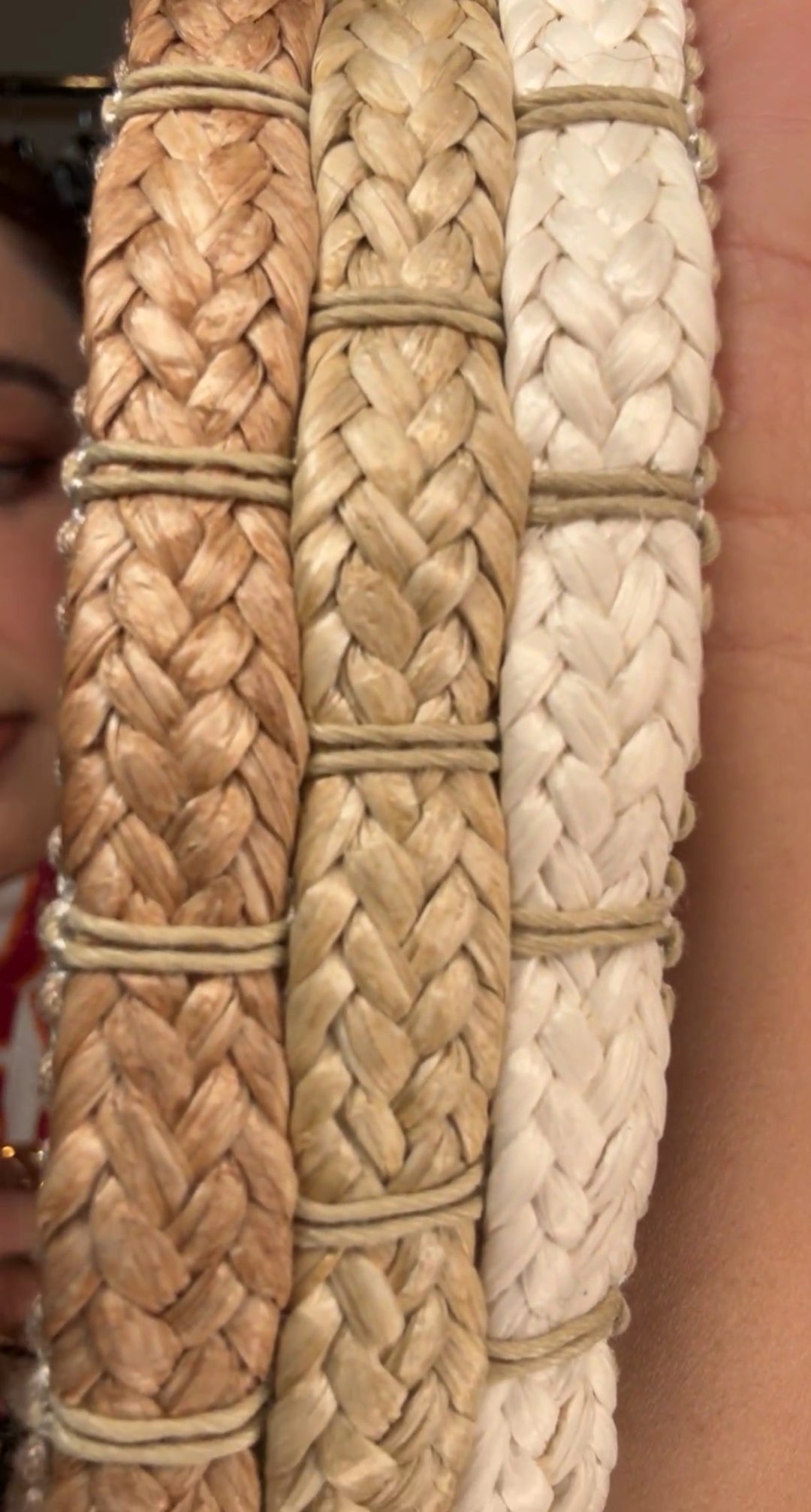 Cinto Natural Mix Rafia Luxury Hebilla Dorada (#115)