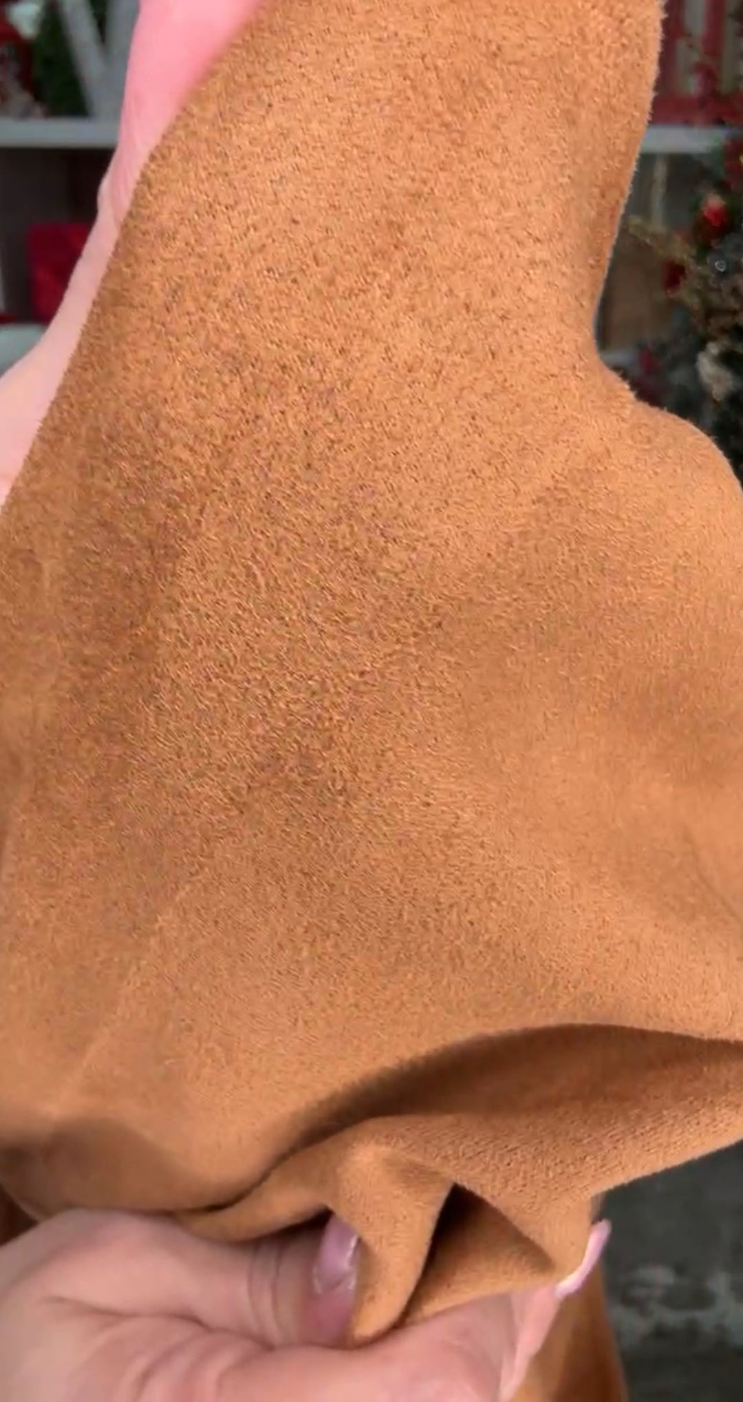 Vestido Mocha Gamuza Stretch Wrap Midi (#397)