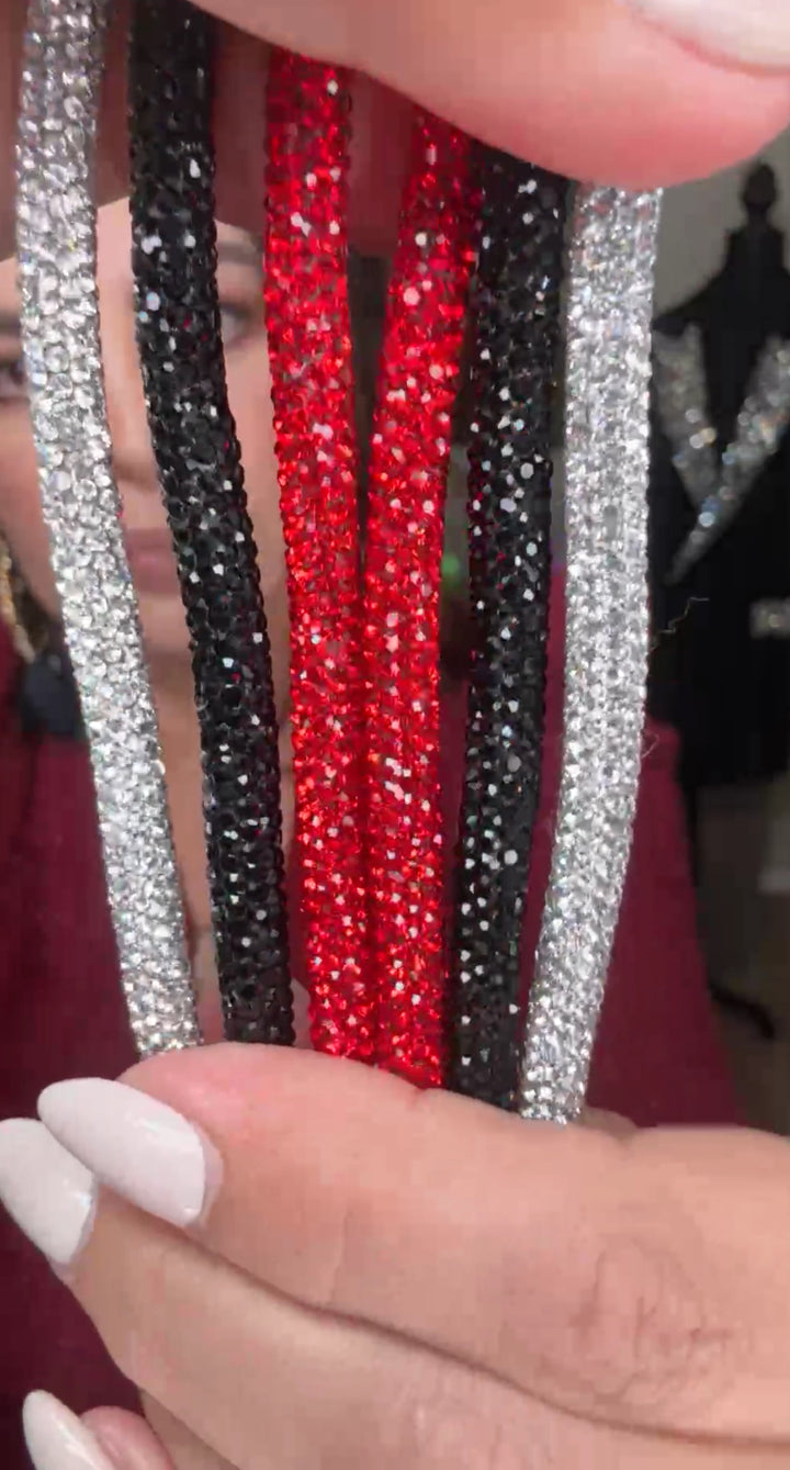 Collar Rojo para Llaves Pedrería (#119)