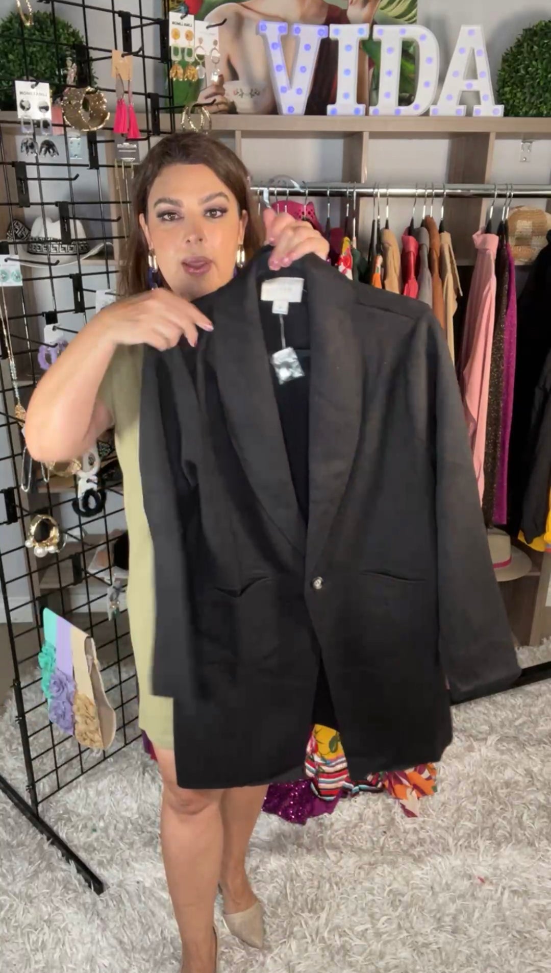 Blazer Negro Ultra Suave Duster (#107)