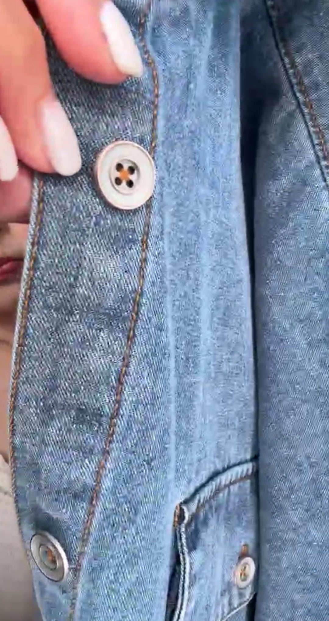Camisa Azul Mezclilla Relax Manga Corta (#118)