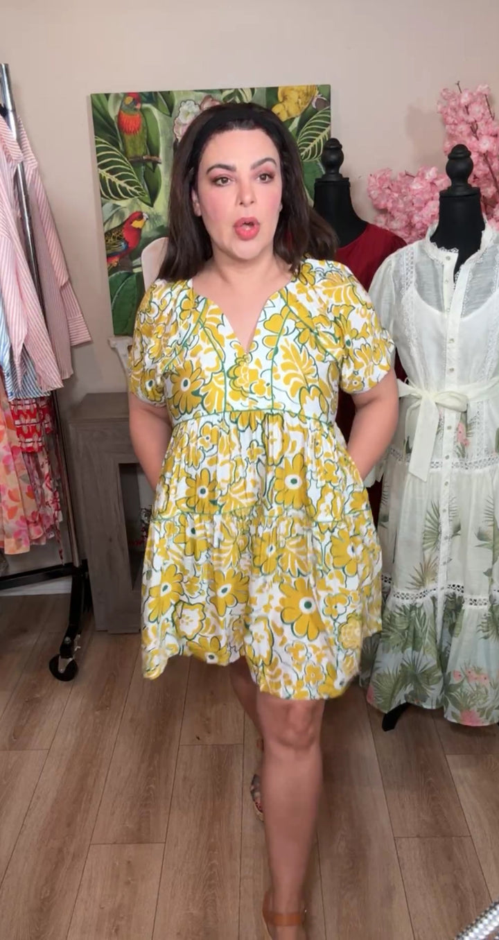 vestido lima floral suelto (#145)