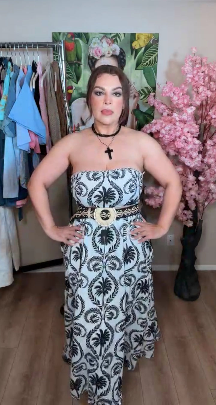 Cinto Negro Rafia Hebilla Beige Mar Tejido (#127)
