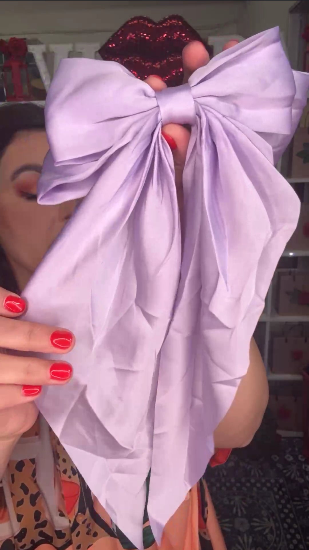 Moño Lila Coquette Satinado (#164)