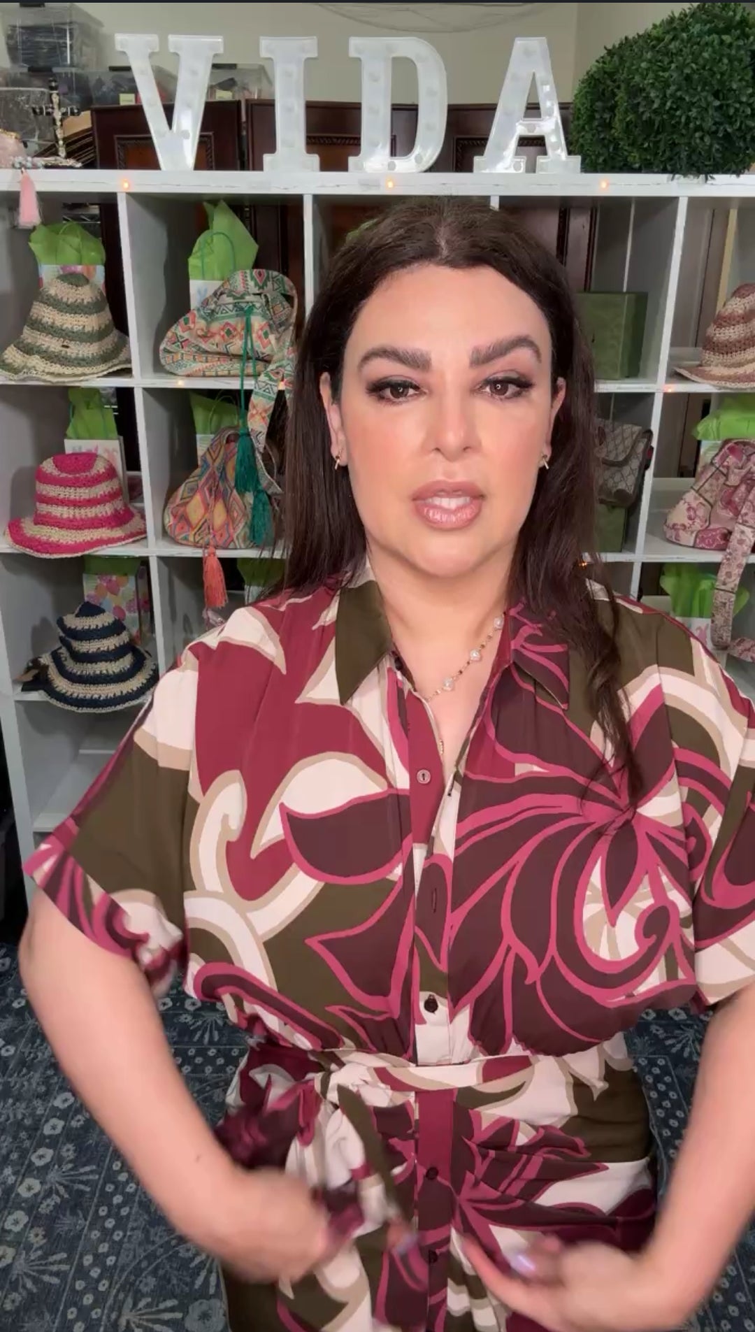 Vestido Guinda y magenta Nudo al Frente (#172)