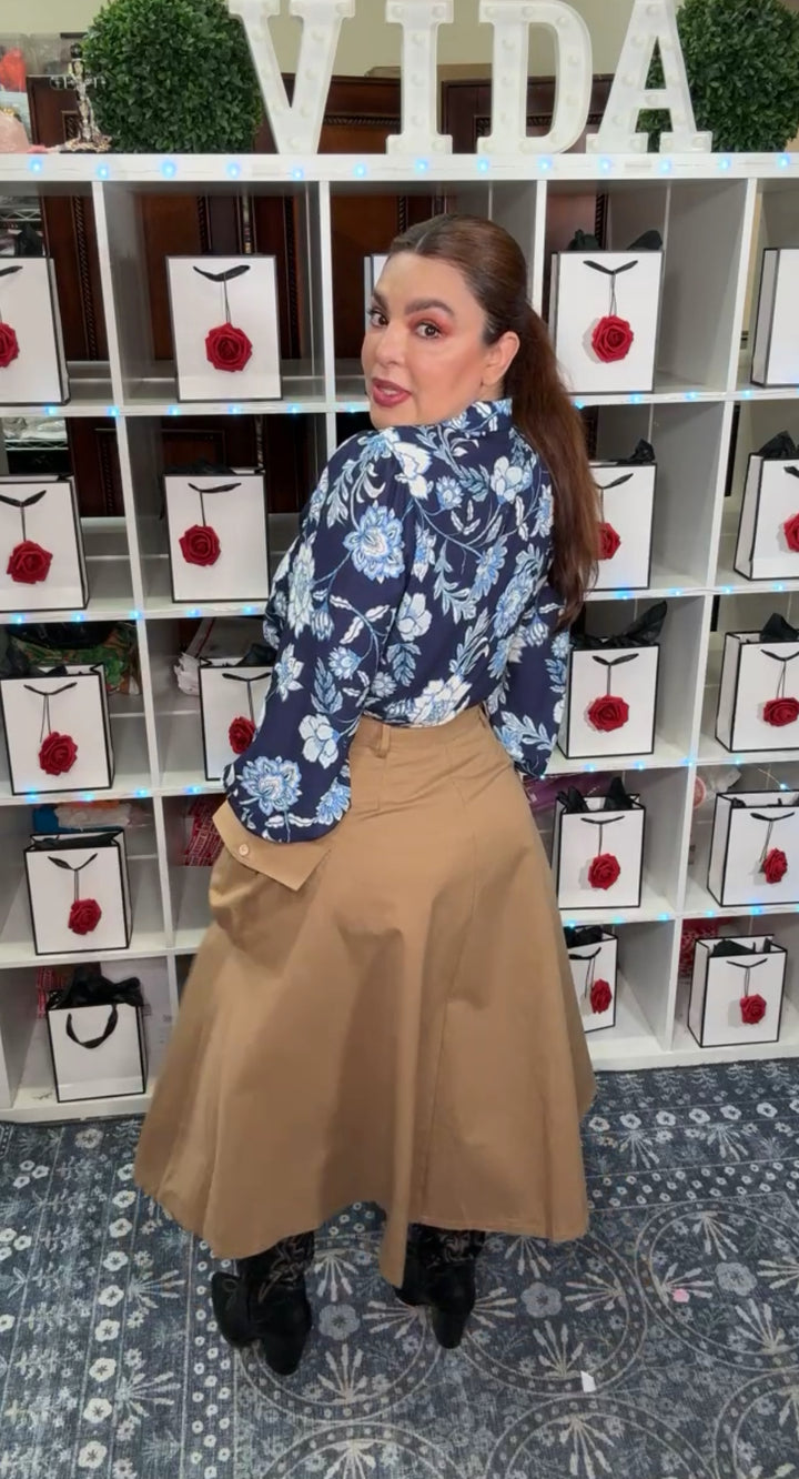 Falda Camel Cargo Full (#136)