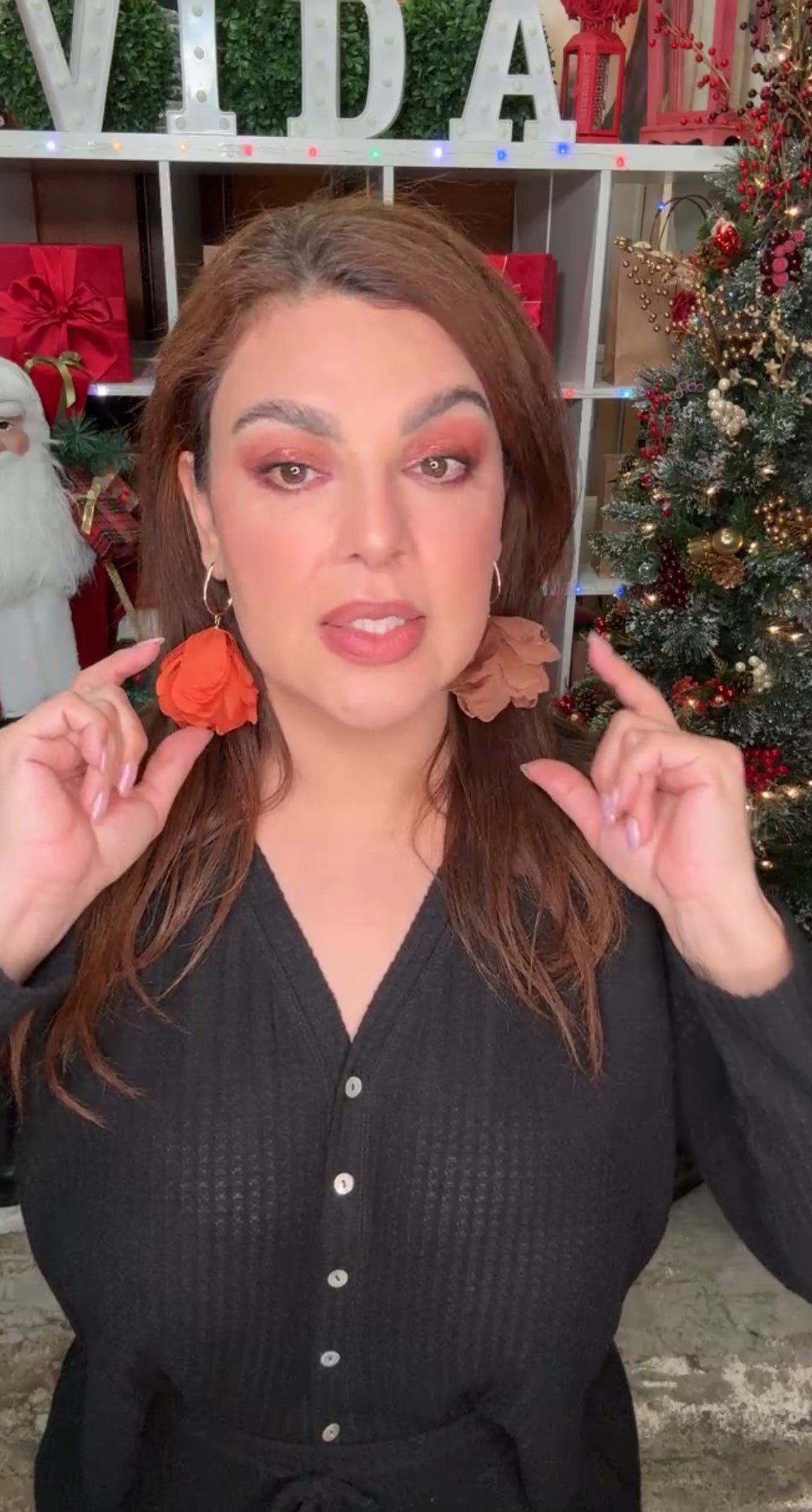 Arete Dorado Flor Cafe Chiffon (#113)