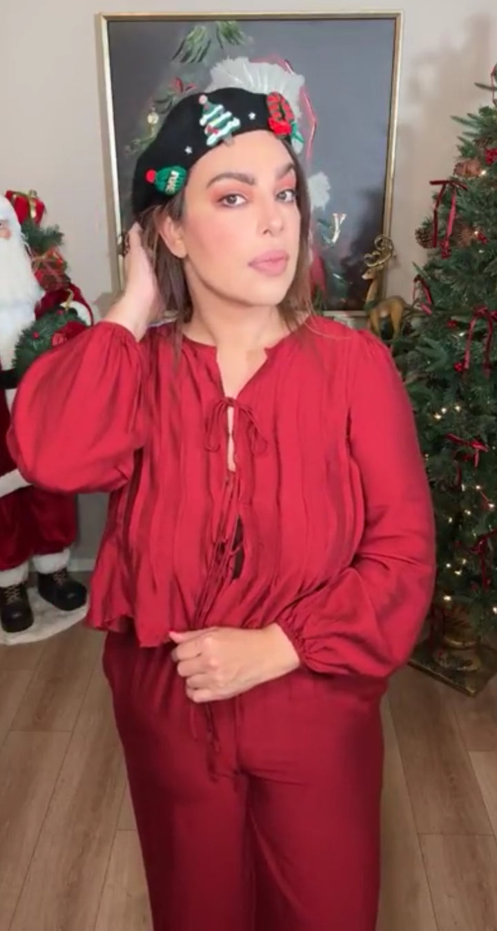 Boina verde navideña charms lux (#115)