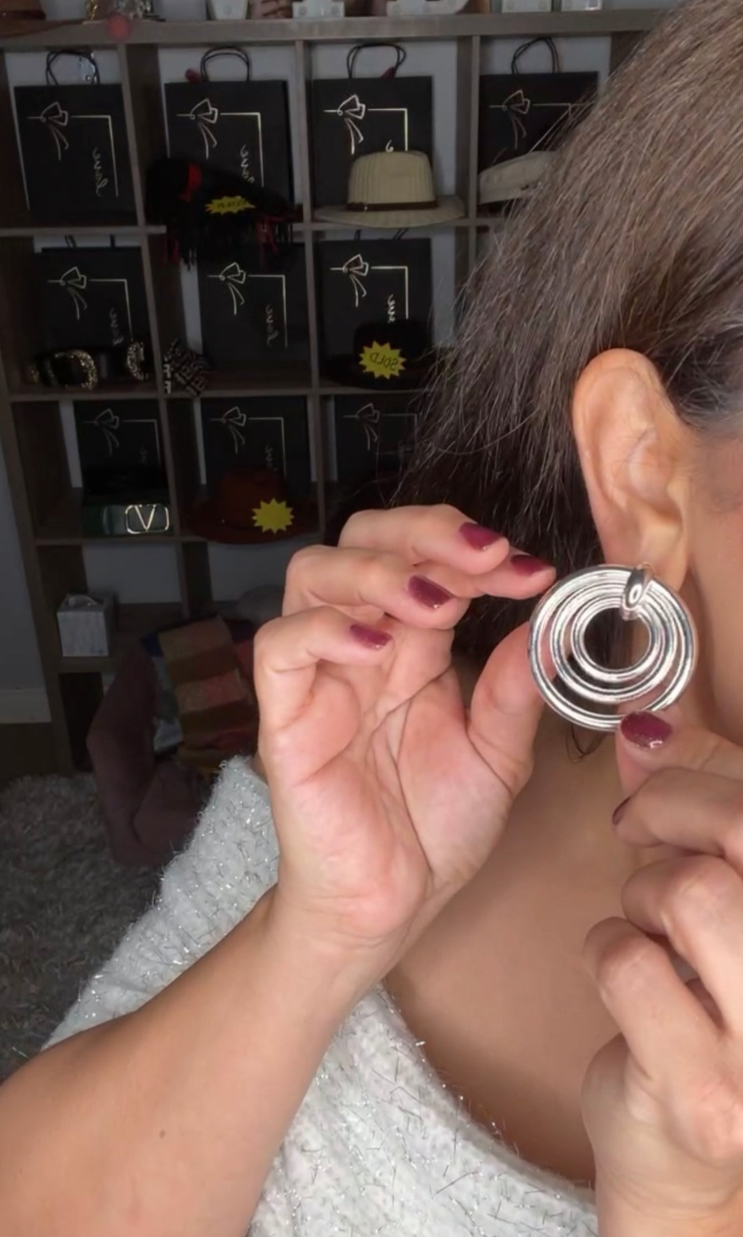 Arete 3 Aros Plateado (#224)