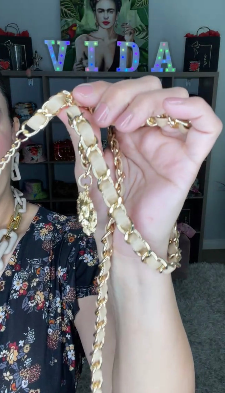 Cinto Dorado y Nude Cadena y Leon (#183)