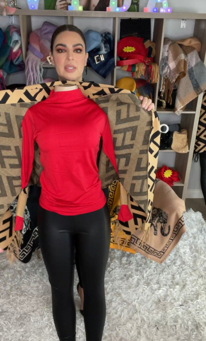Blusa Roja Basica Termica Afelpada