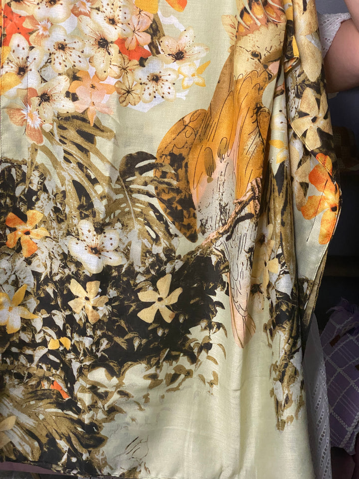 Blusa Mostaza Naranja y Negro Guacamaya Infinity