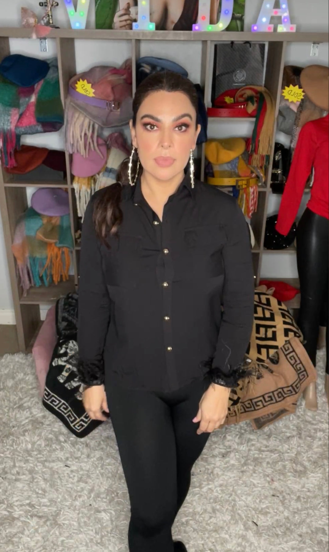 Arete Dorado Arracada y Pedreria XL