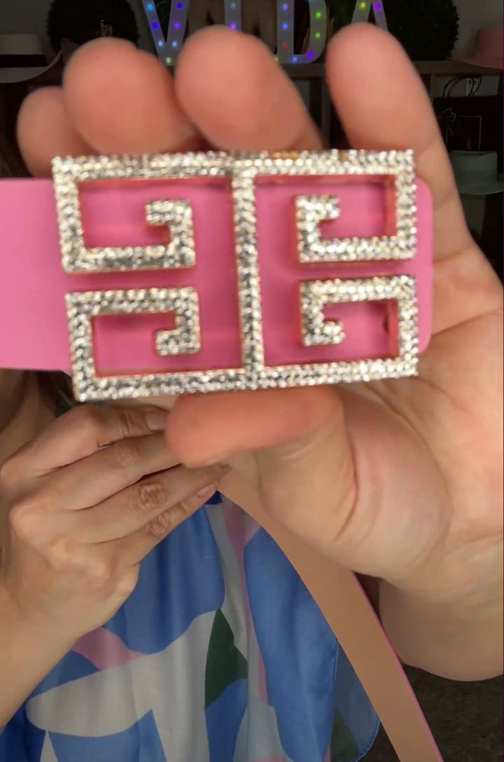 Cinto Rosa Barbie GIV la Greca Pedreria (#299)
