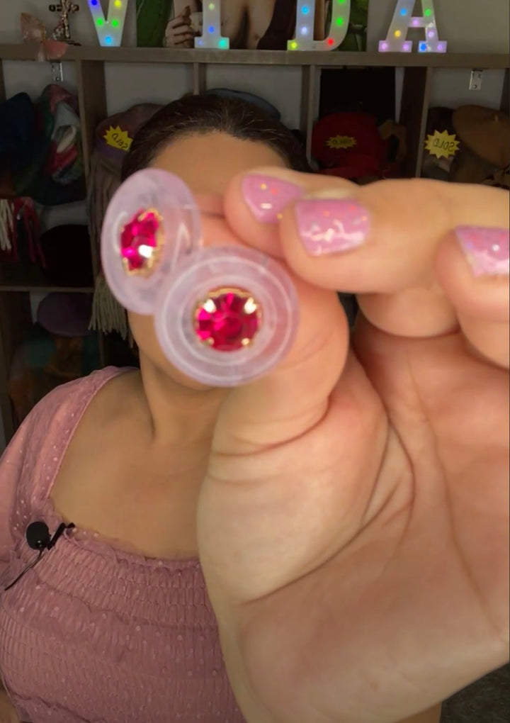 Arete Rosa Boton (#167)