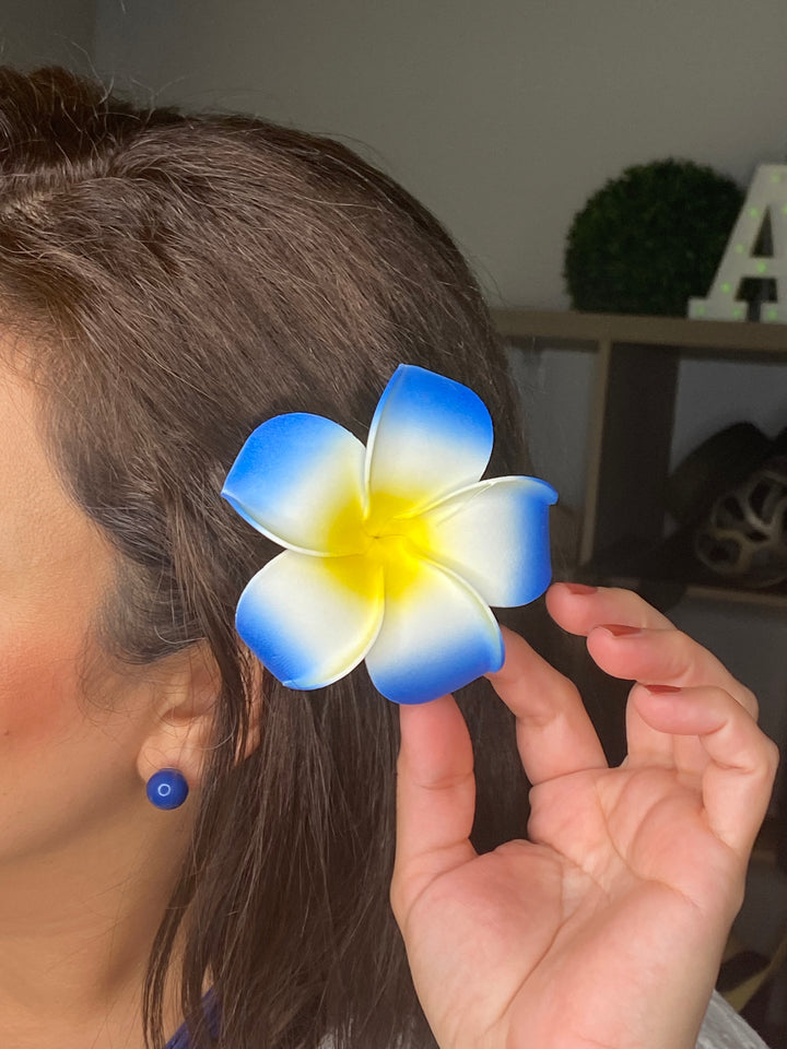 Broche Azul Flor Tropical (#186)