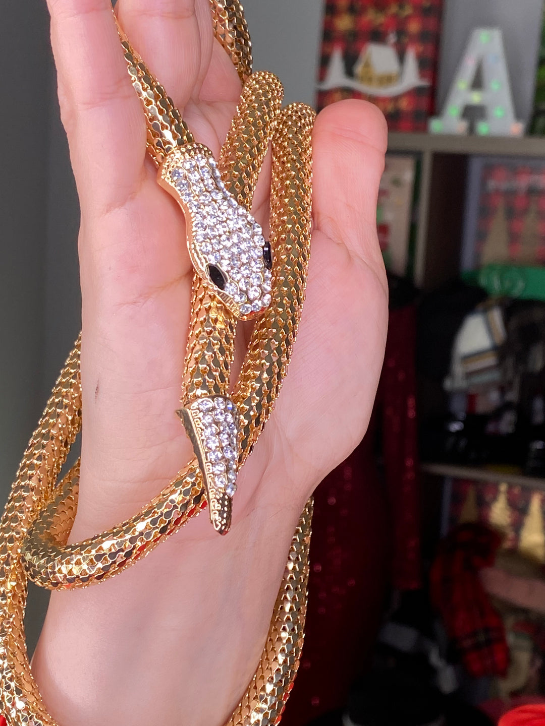 Collar Dorado XL Vibora (#152)