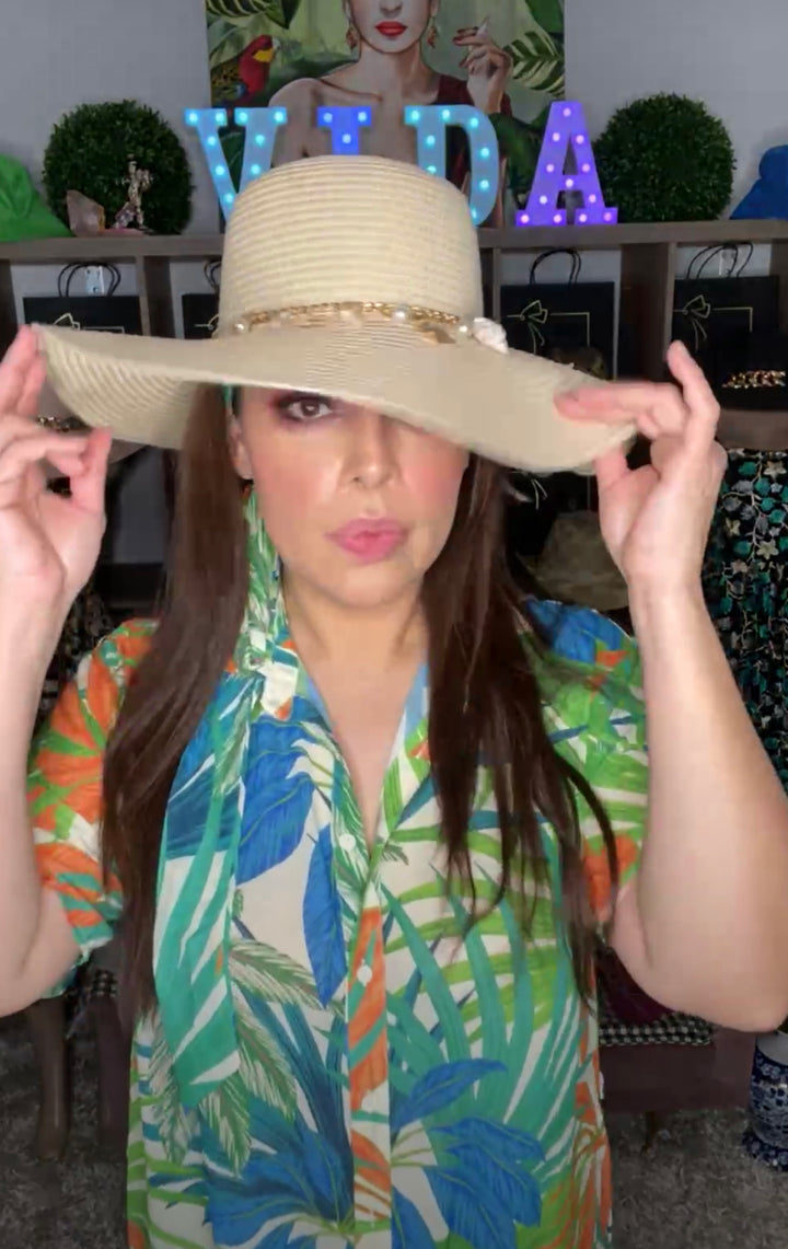 Sombrero Beige Charms Playa (#143)