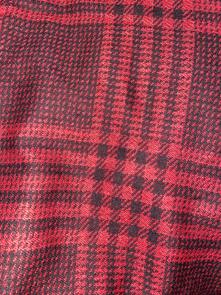 Shawl Guinda Y Negro Cuadrado Soft Lux (#325)
