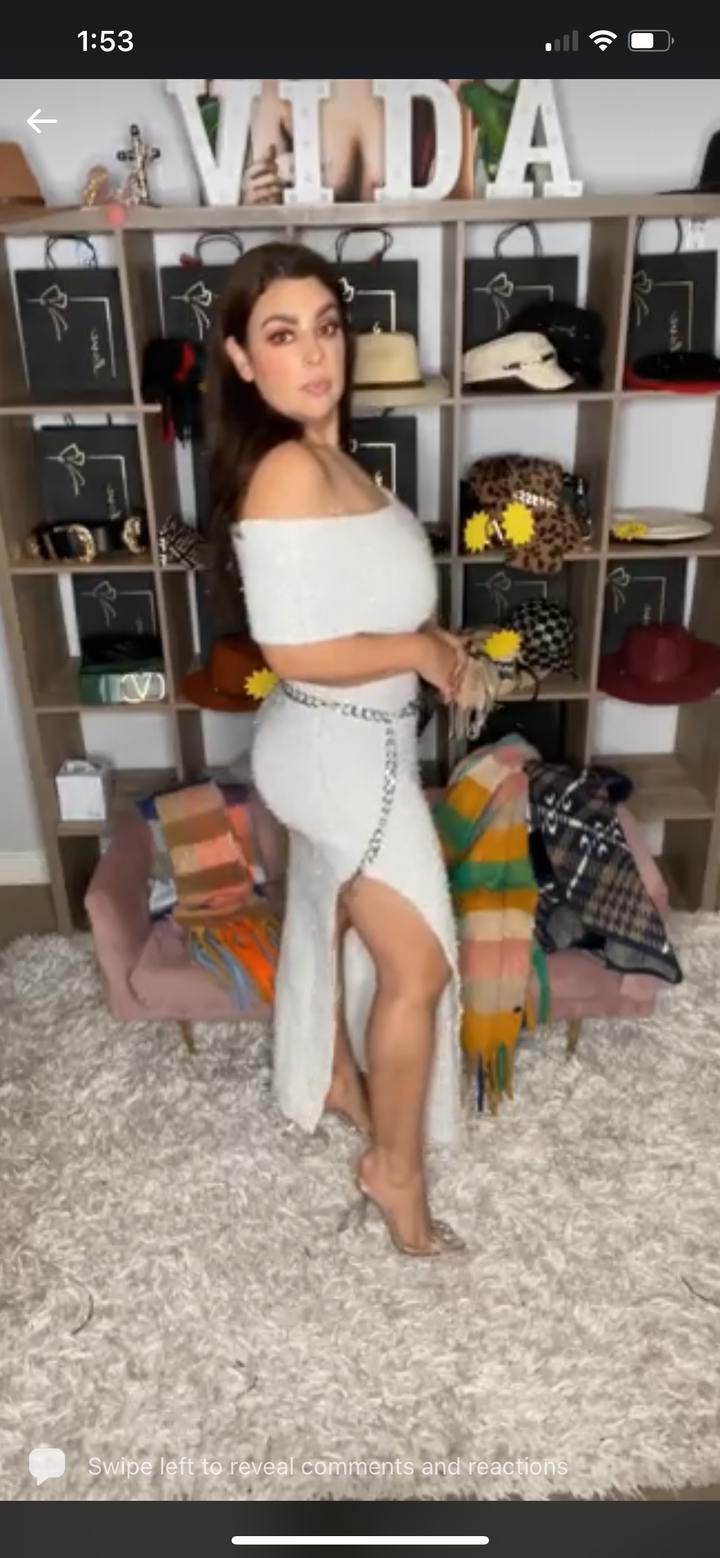 Vestido Latiste Lurex White (#195)
