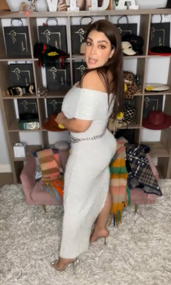 Vestido Latiste Lurex White (#195)
