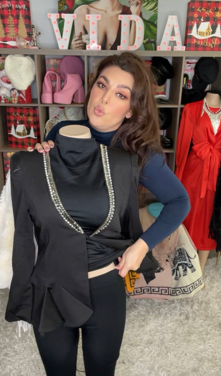 Blusa Negra Basica Afelpada (#119)